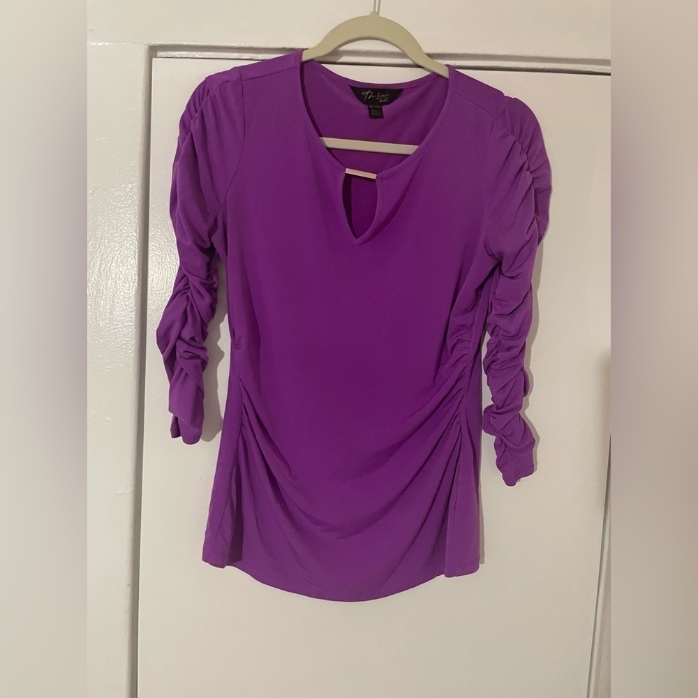 Thalia Sodi Purple 3/4 sleeve‎ top size XS
